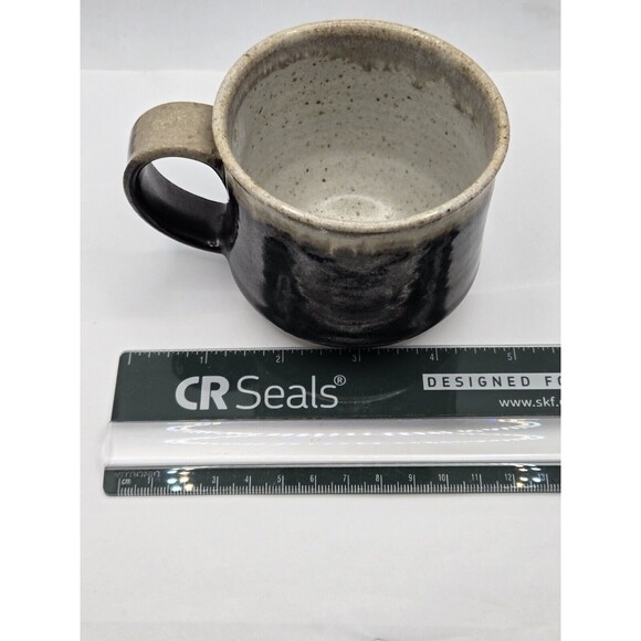 Studio Art Pottery Coffee Mug Blue Tones Stoneware Signed - Picture 8 of 10